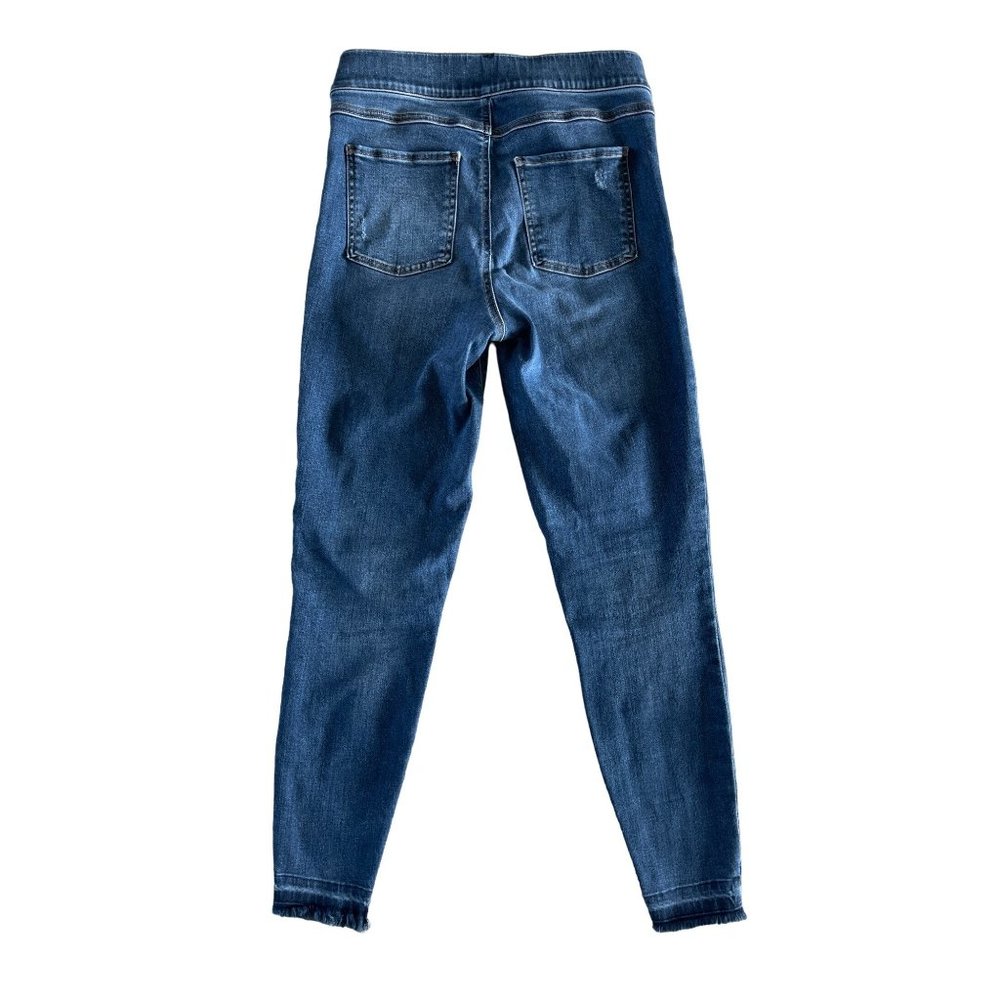 Spanx Distressed Ankle Skinny Jeans Medium Wash Pull On Size‎ M 20203R $98 - Picture 12 of 12